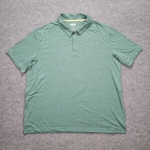 Duluth Trading Polo Shirt Mens 2XL Green Short Sleeve Outdoors Hiking‎ Camping